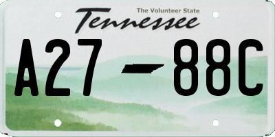 TN license plate A2788C