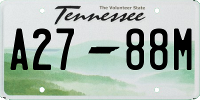TN license plate A2788M