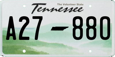 TN license plate A2788O