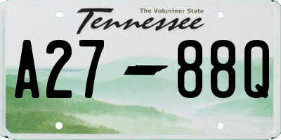 TN license plate A2788Q