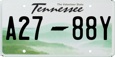 TN license plate A2788Y