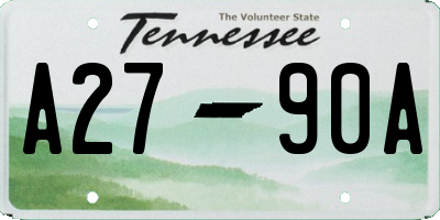 TN license plate A2790A