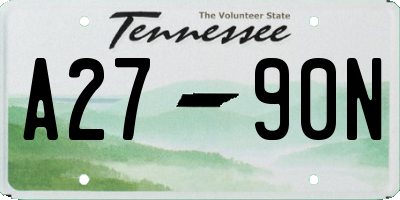 TN license plate A2790N
