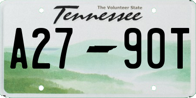 TN license plate A2790T