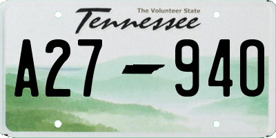 TN license plate A2794O