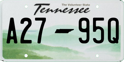 TN license plate A2795Q