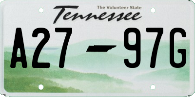 TN license plate A2797G