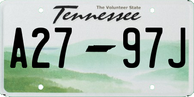 TN license plate A2797J