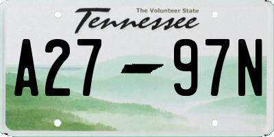 TN license plate A2797N