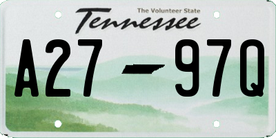 TN license plate A2797Q