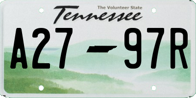 TN license plate A2797R