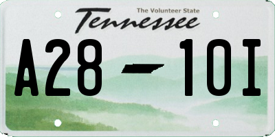 TN license plate A2810I