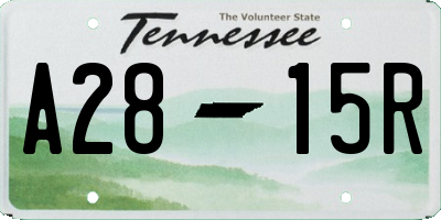 TN license plate A2815R
