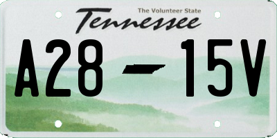 TN license plate A2815V