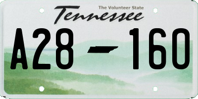 TN license plate A2816O