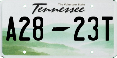 TN license plate A2823T