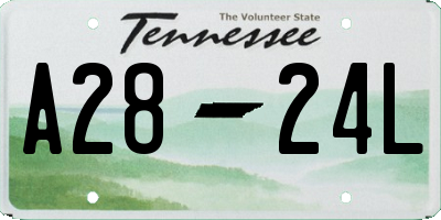TN license plate A2824L