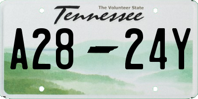 TN license plate A2824Y