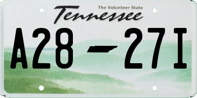 TN license plate A2827I