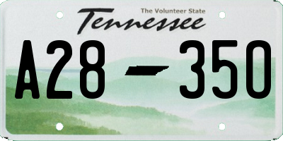 TN license plate A2835O