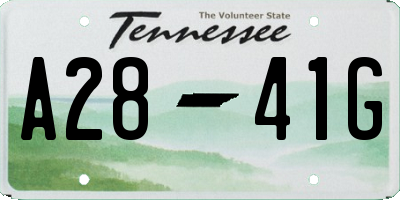 TN license plate A2841G