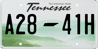 TN license plate A2841H