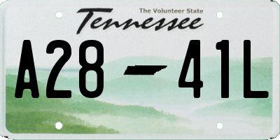 TN license plate A2841L