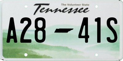 TN license plate A2841S