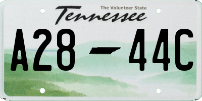 TN license plate A2844C