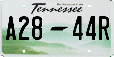 TN license plate A2844R