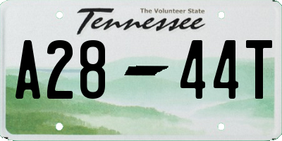 TN license plate A2844T
