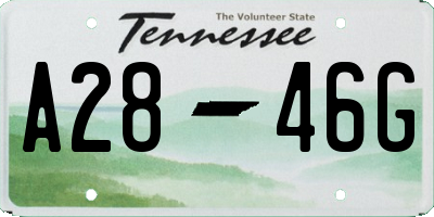 TN license plate A2846G