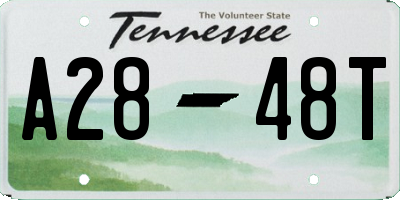 TN license plate A2848T