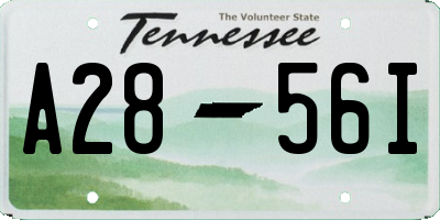TN license plate A2856I