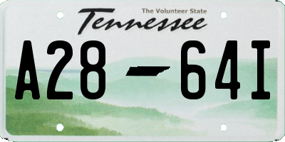 TN license plate A2864I