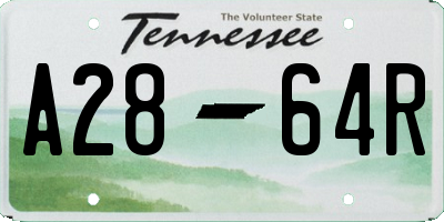 TN license plate A2864R