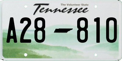 TN license plate A2881O