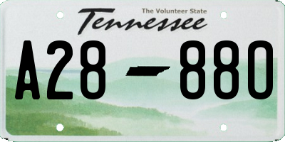 TN license plate A2888O