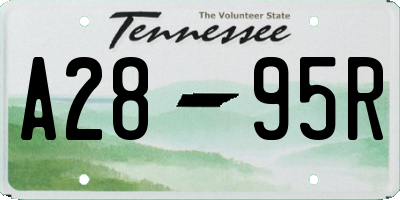 TN license plate A2895R