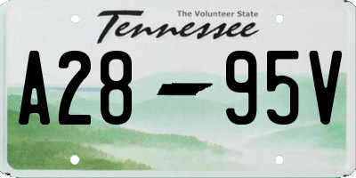 TN license plate A2895V