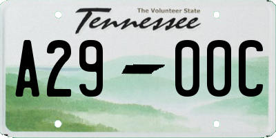 TN license plate A2900C