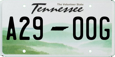 TN license plate A2900G