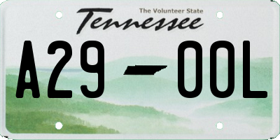TN license plate A2900L