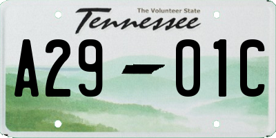 TN license plate A2901C