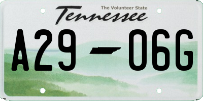 TN license plate A2906G