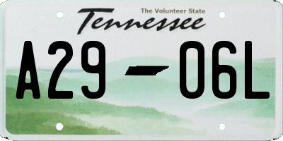 TN license plate A2906L