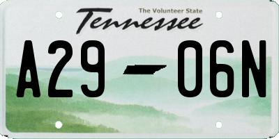 TN license plate A2906N