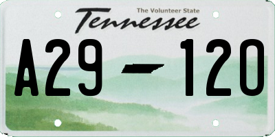 TN license plate A2912O