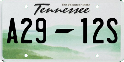 TN license plate A2912S