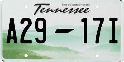 TN license plate A2917I